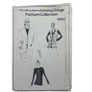 Vintage 1960 Sewing Pattern For Misses Semi-Fitted Cardigan Long & Short Styles